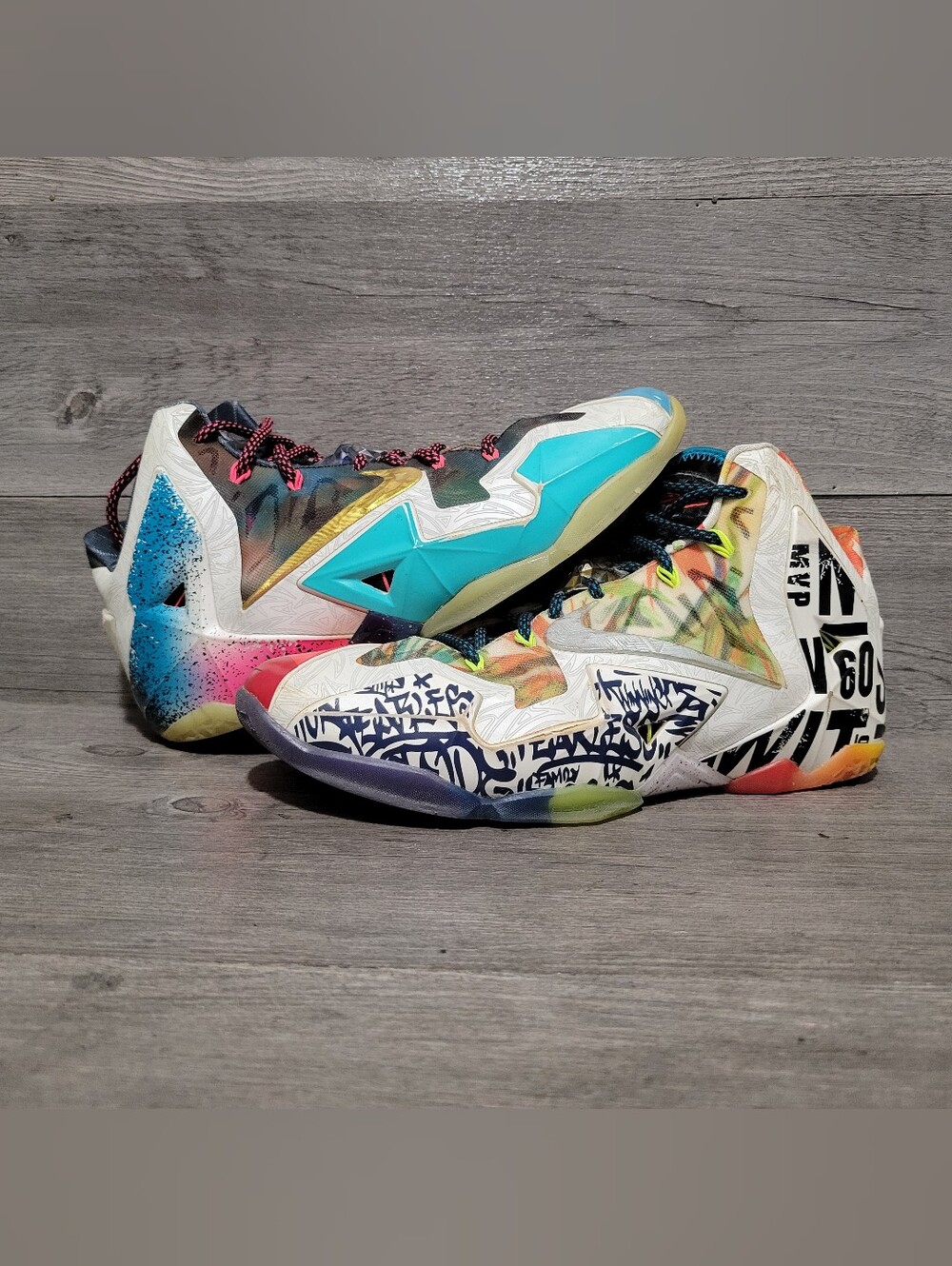 Nike LeBron 11 Premium What The Mens Size 10 Multicolor 650884-400